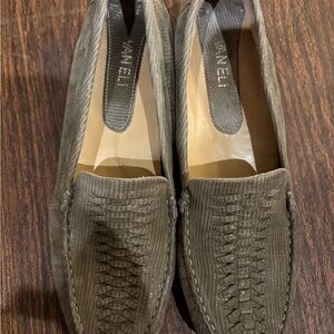 Vaneli Olive Textured Women's Loafers